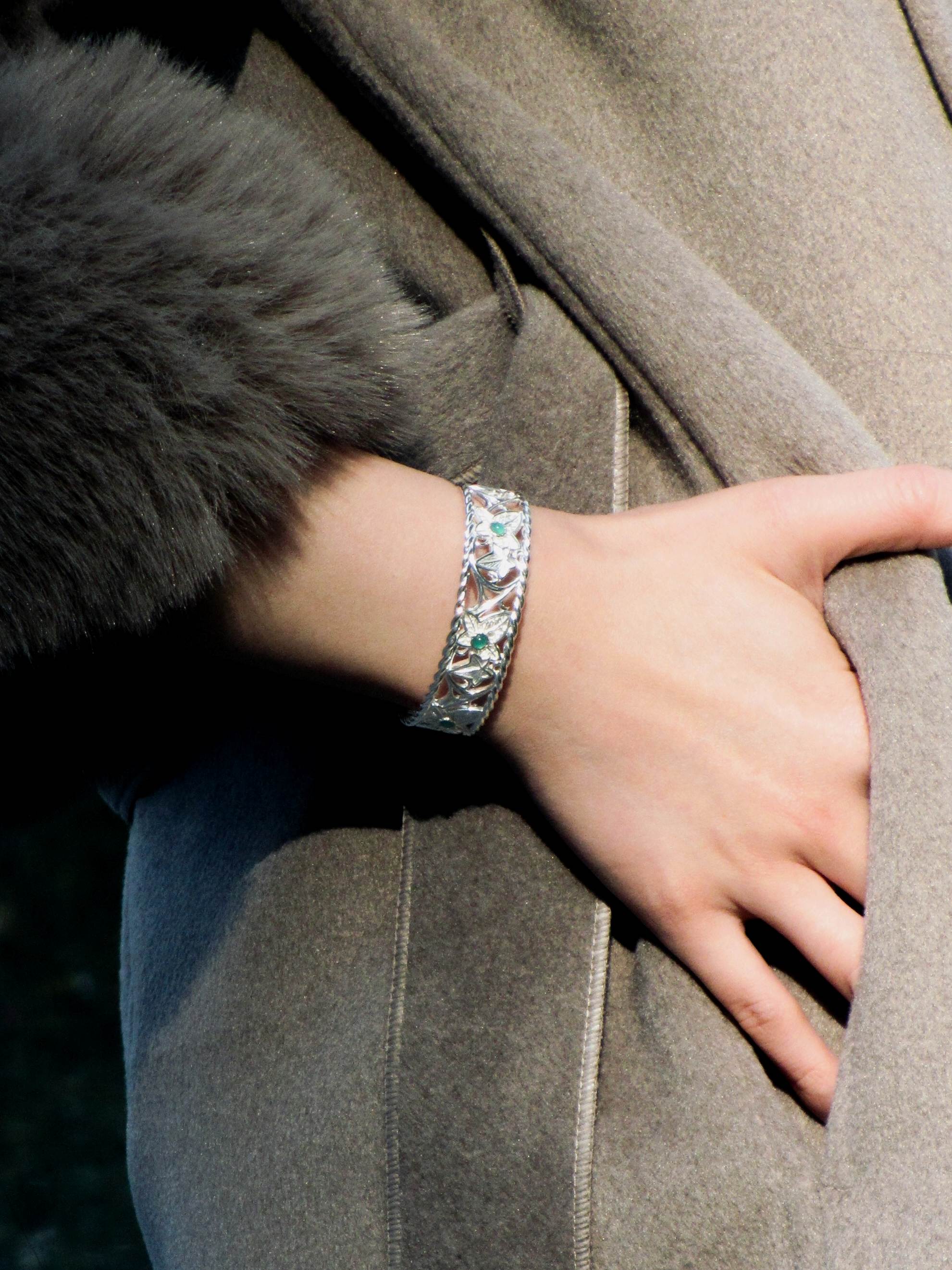 The Eternal Ivy Openwork Bracelet with Chrysoprase