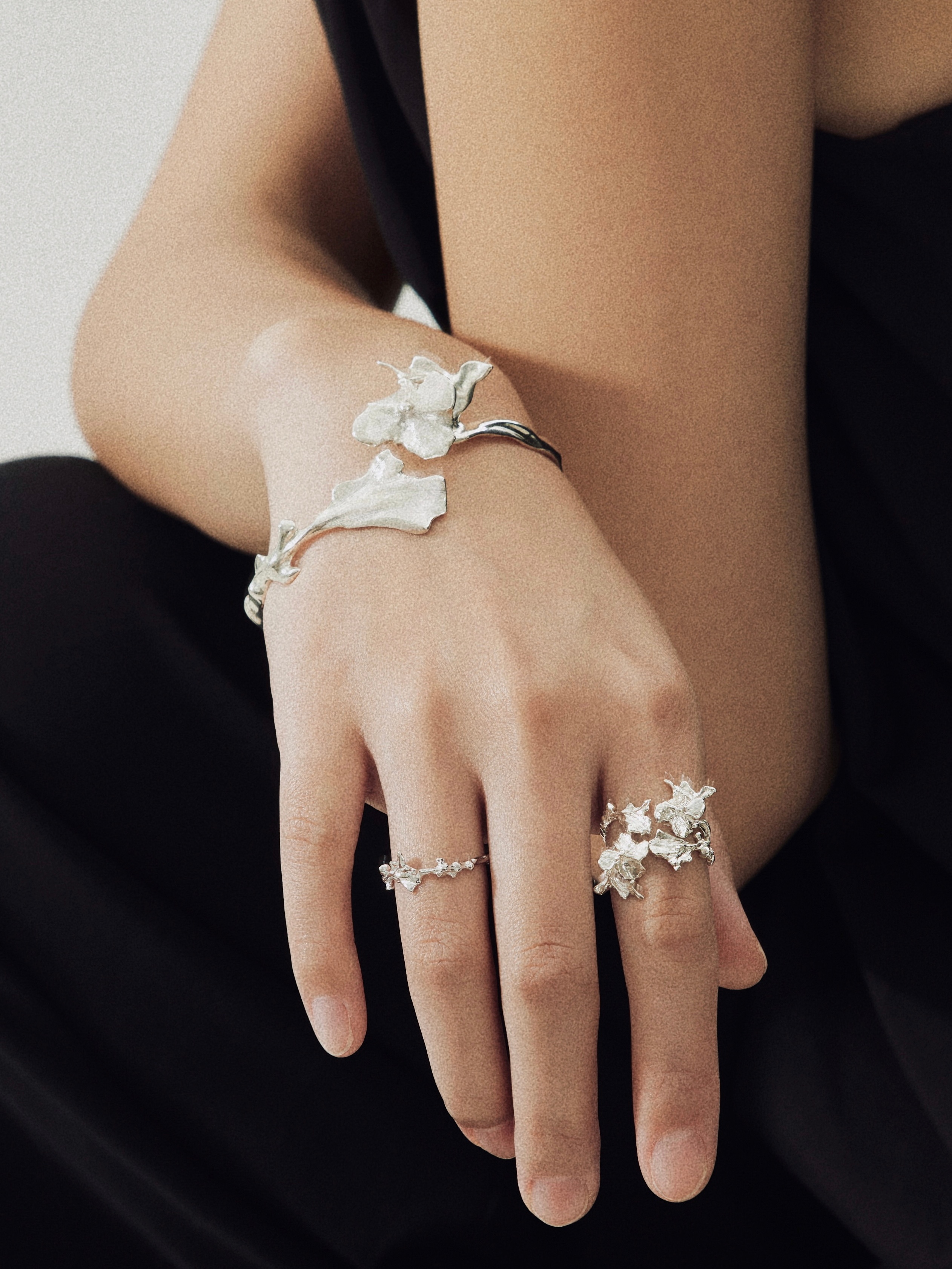 Wildflower Righto Bracelet + rings- Zijuan Jewelry