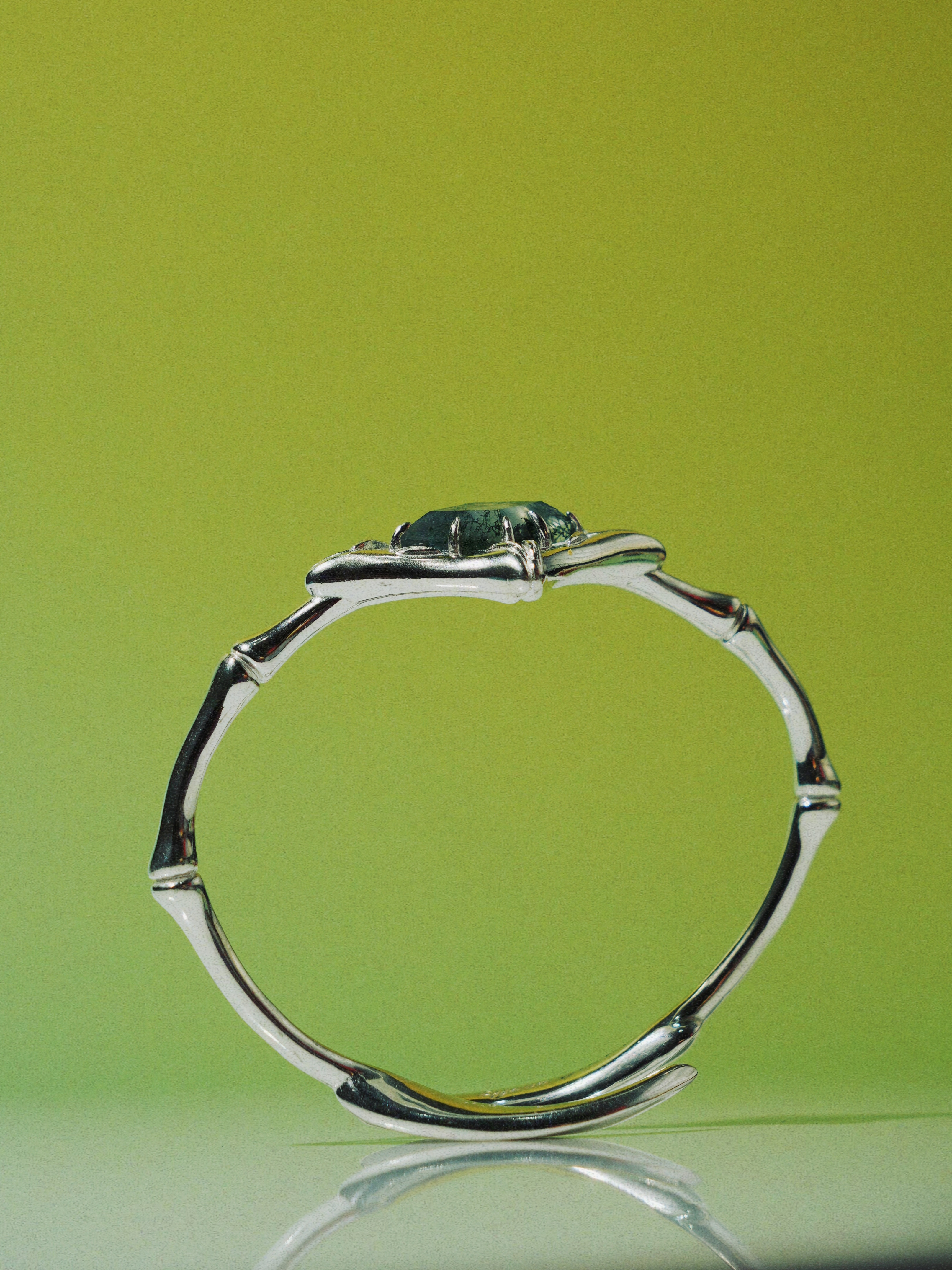 Three Pure Ones·Moss Agate Bracelet