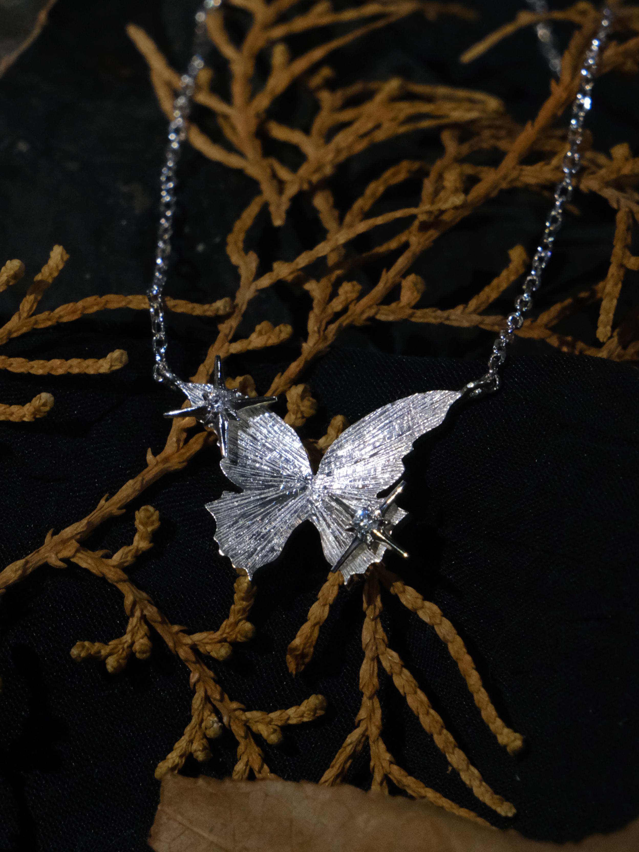 Butterfly Necklace Silver