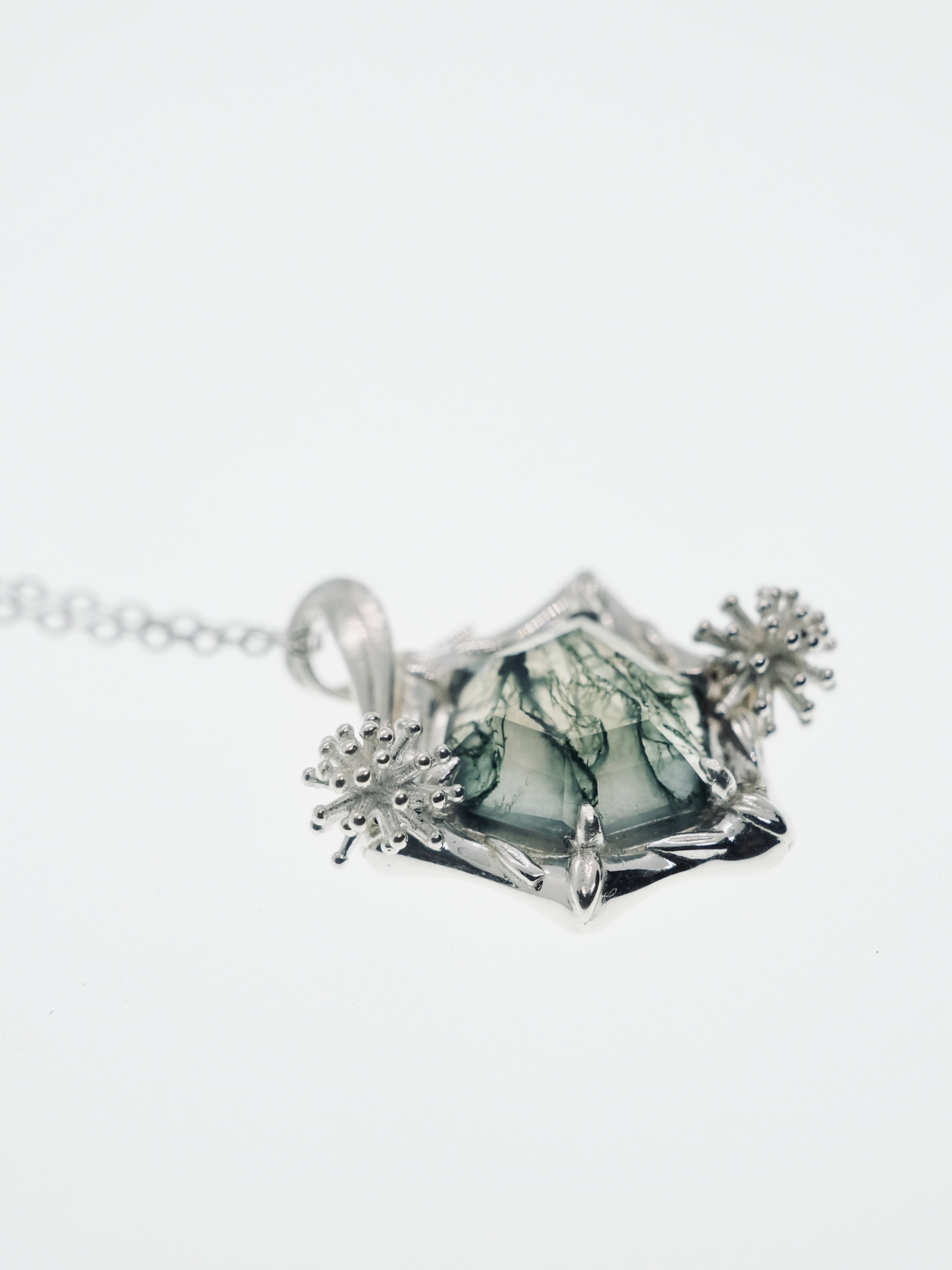 Three Pure Ones · Moss Agate Necklace - Zijuan Jewelry