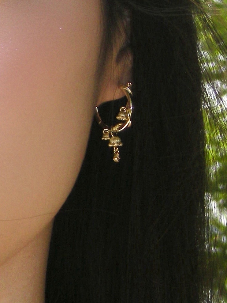 Lily of The Valley Dewdrop Threader Earrings (Pair) - Zijuan Jewelry