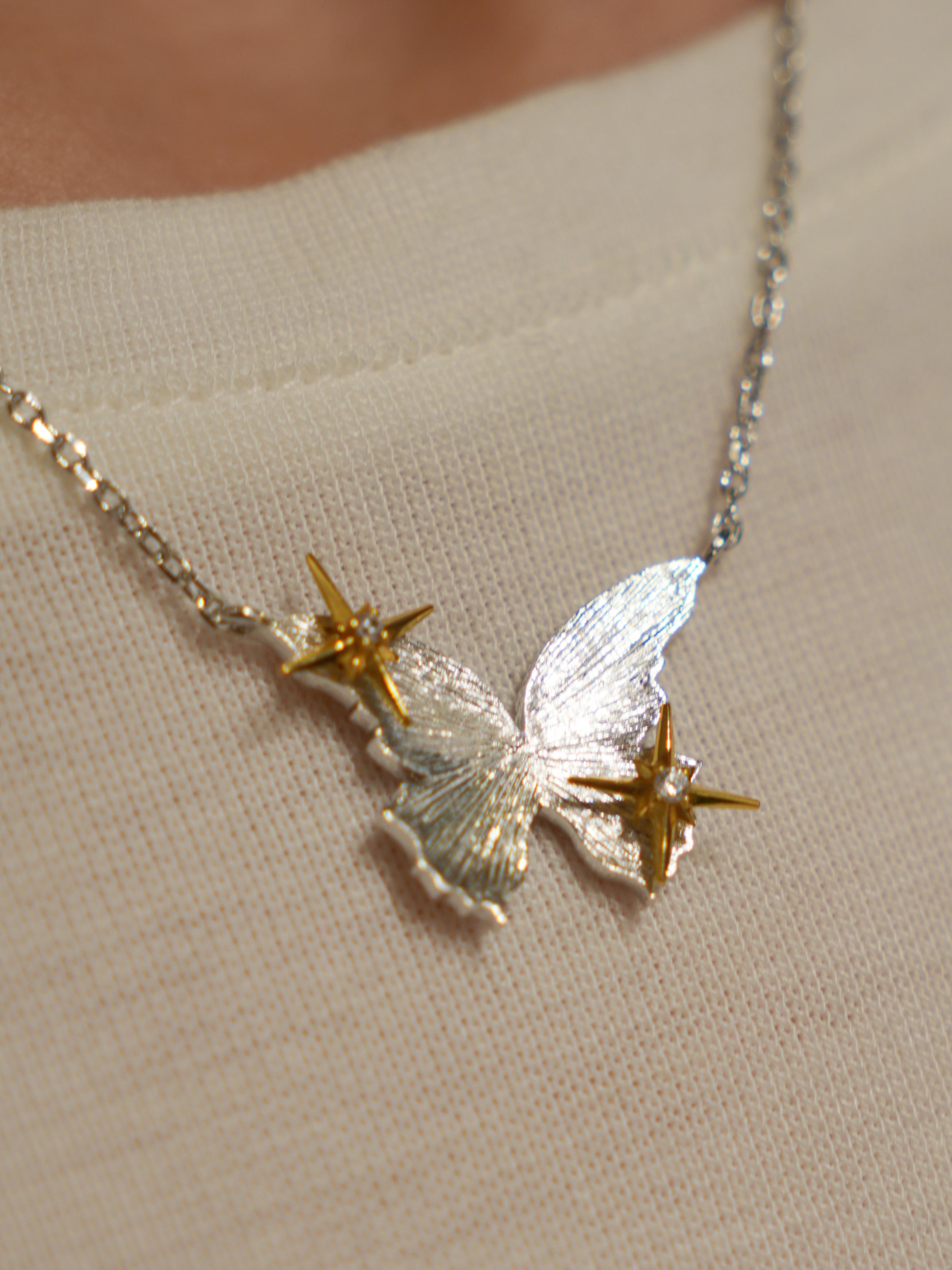 Wearing Zijuan Jewelry Fireflies·Butterfly Necklace