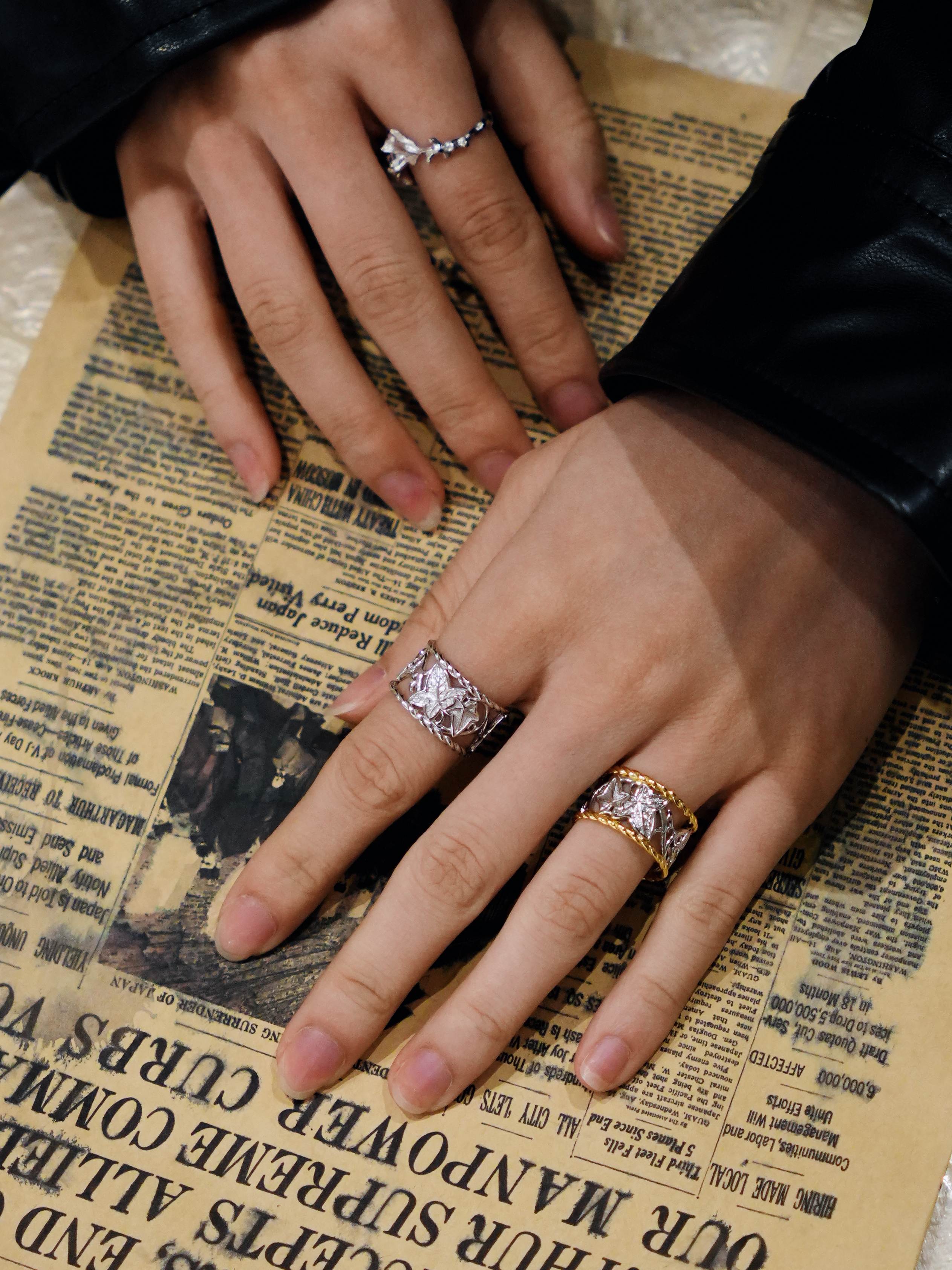 The Eternal Ivy Openwork Ring two color options