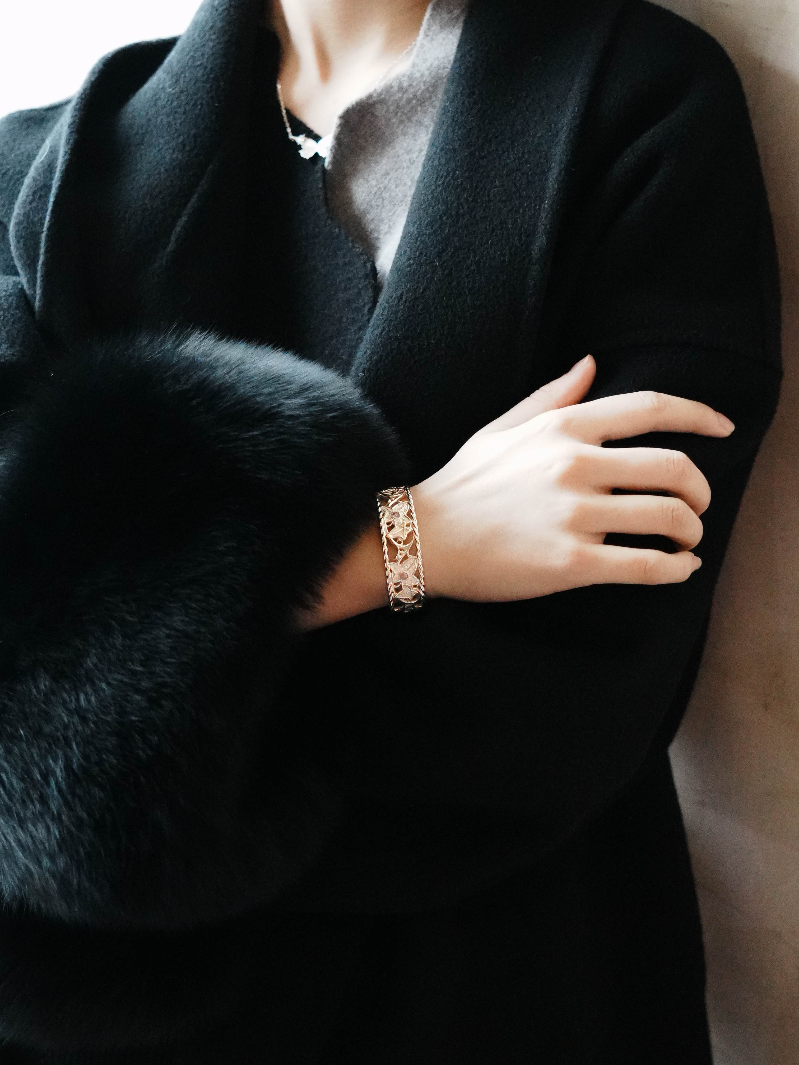 The Eternal Ivy Openwork Bracelet with Amethyst