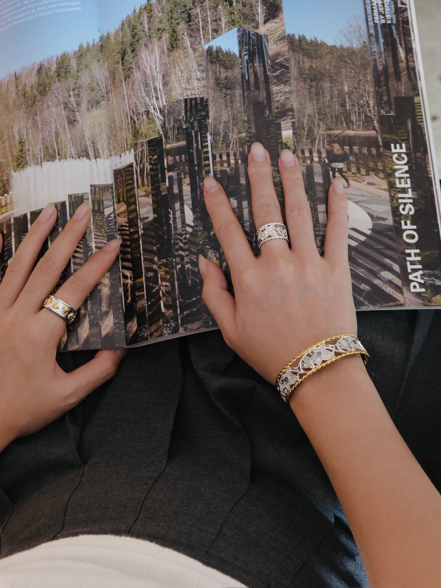 The Eternal Ivy Openwork Bracelet with rings from the Eternal Ivy Collection