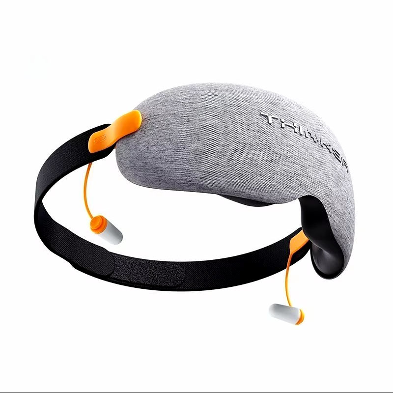 Sleep aid, light-blocking and noise-reducing eye mask with earplugs