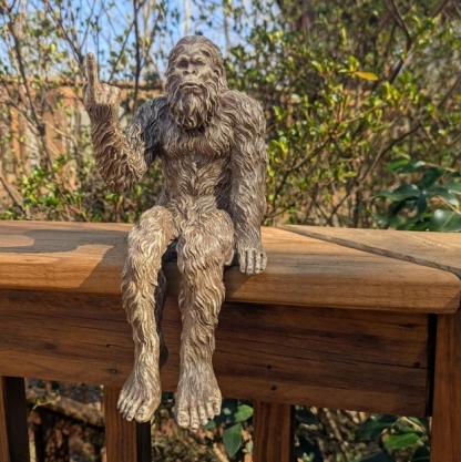 Bigfoot Peace Sign Sasquatch Yeti Statue