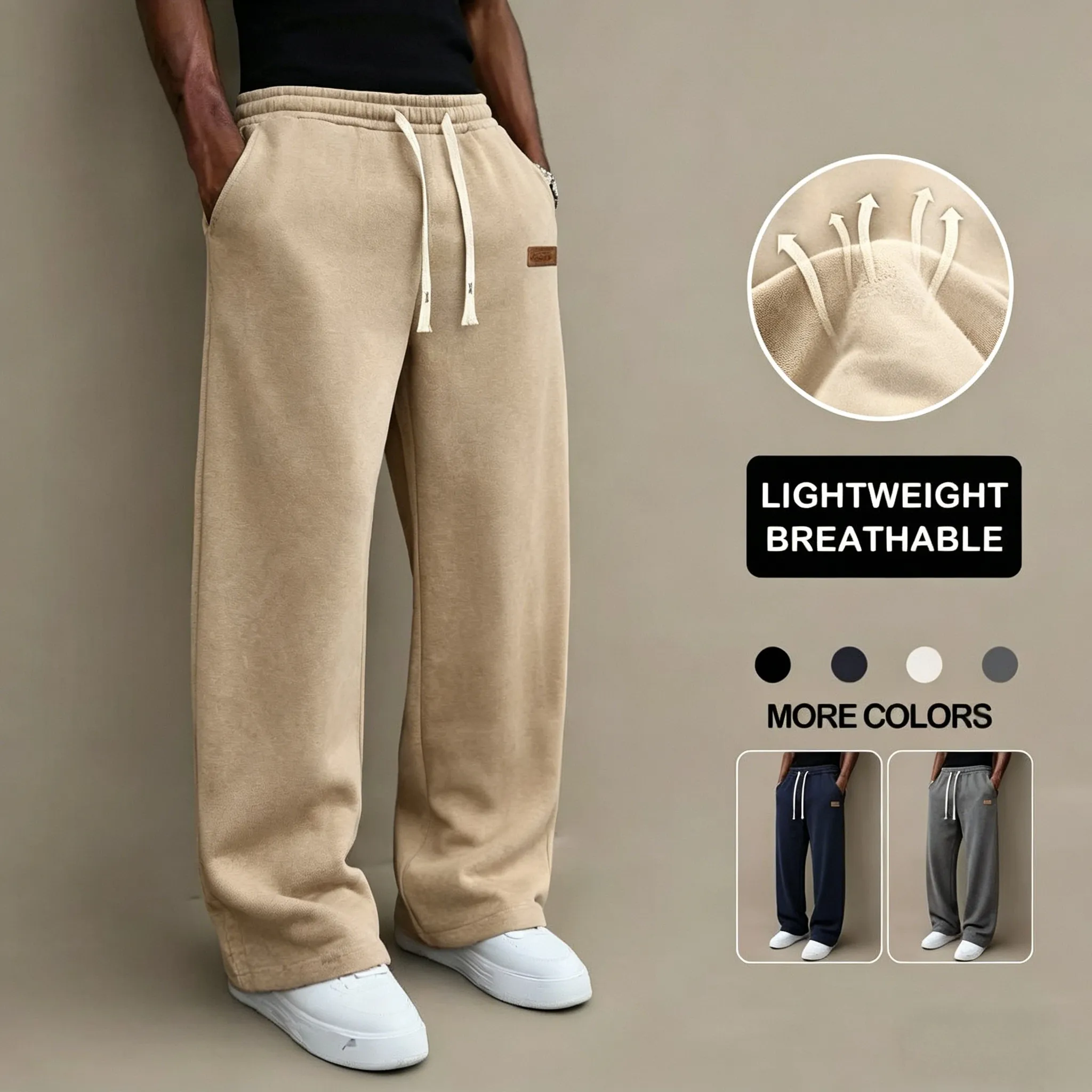 Men’s Lightweight Drawstring Casual Pants