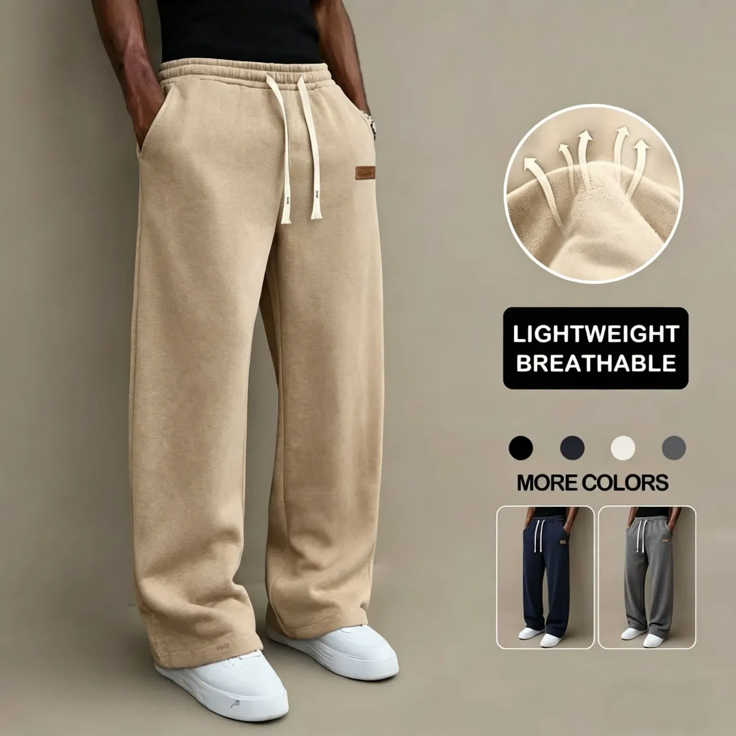 Men’s Lightweight Drawstring Casual Pants