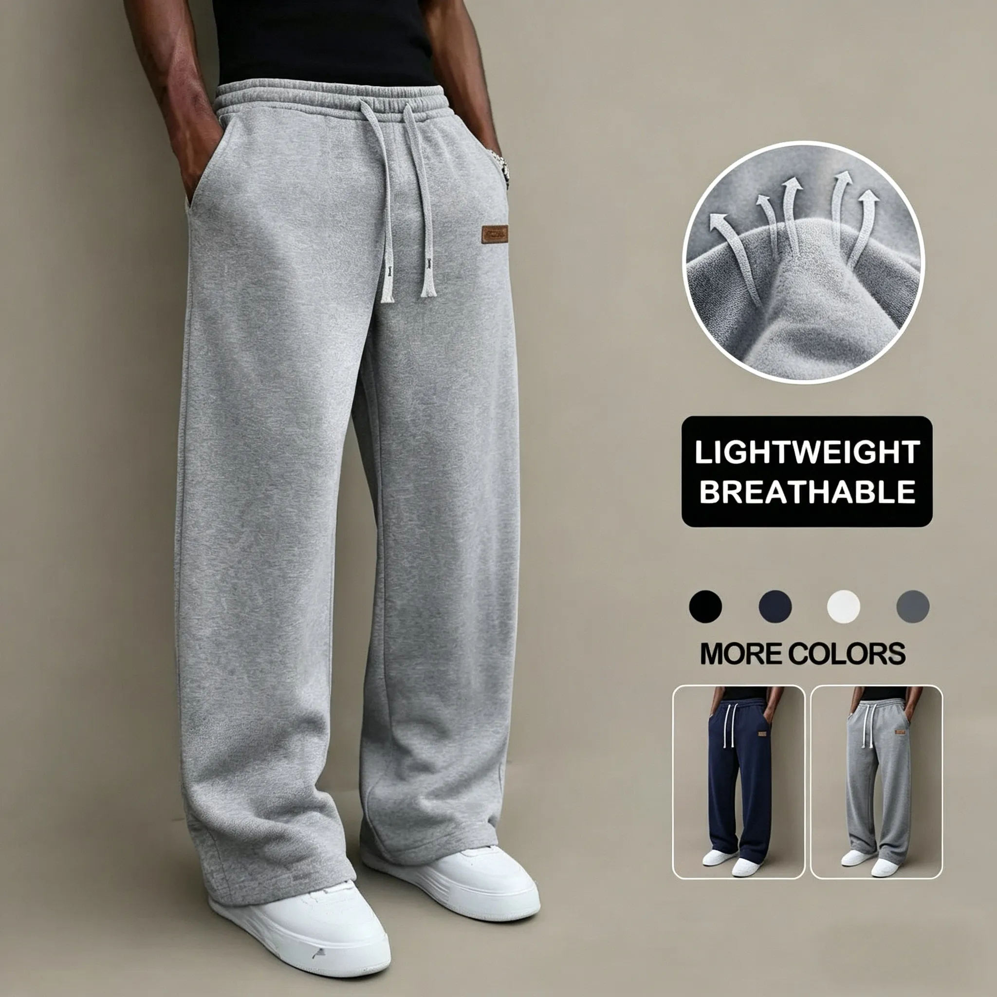 Men’s Lightweight Drawstring Casual Pants