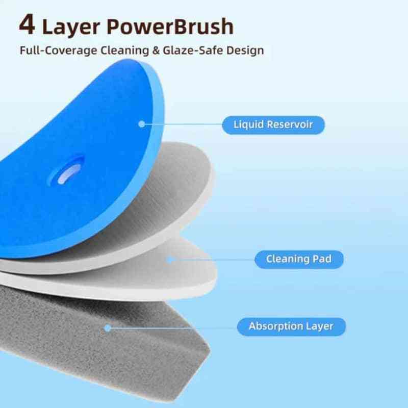 Disposable Toilet Brush Set with Built-In Cleaner & 24 Refills-XDX