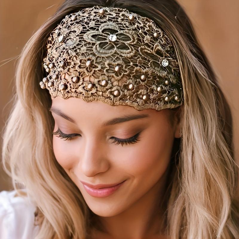 🔥Hot Sale Promotion 49% OFF🎁3pcs Set Boho-chic Crystal & Pearl Embellished Wide Headbands for Women – Luxury Hair Accessories, Ideal for Weddings, Vacations & Daily Styling
