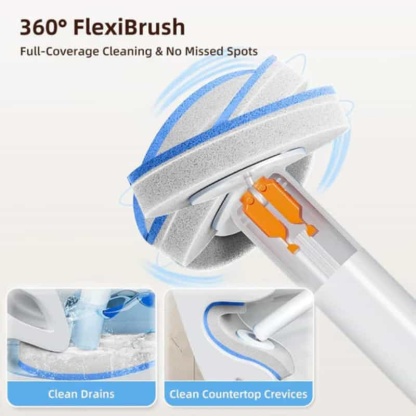 Disposable Toilet Brush Set with Built-In Cleaner & 24 Refills-XDX