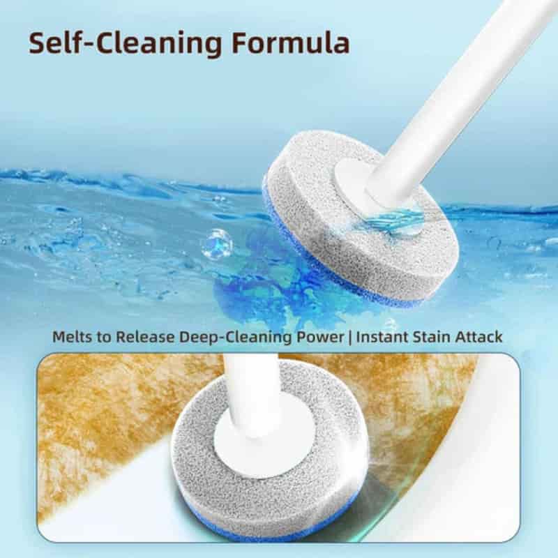 Disposable Toilet Brush Set with Built-In Cleaner & 24 Refills-XDX