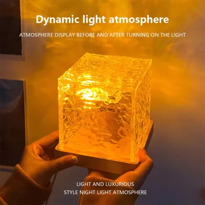 Rotating water ripple colorful atmosphere light