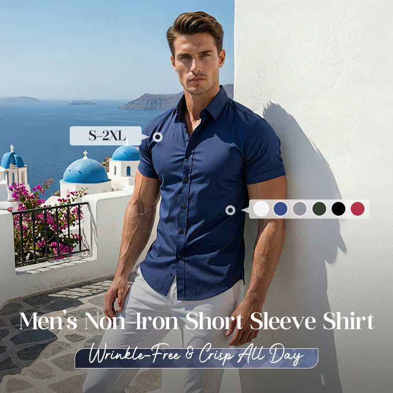 🏖️Summer cool-down deal: just $29.95! 😎🇬🇧  Men's Non-Iron Shirts – Wrinkle-Free, Comfortable All Day & Perfect for Business or Casual👔✨