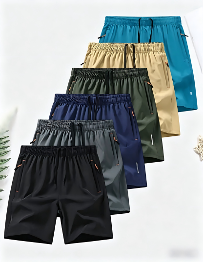 ✨ 6pc Men's Ice Silk Beach Shorts 🔥 On Sale