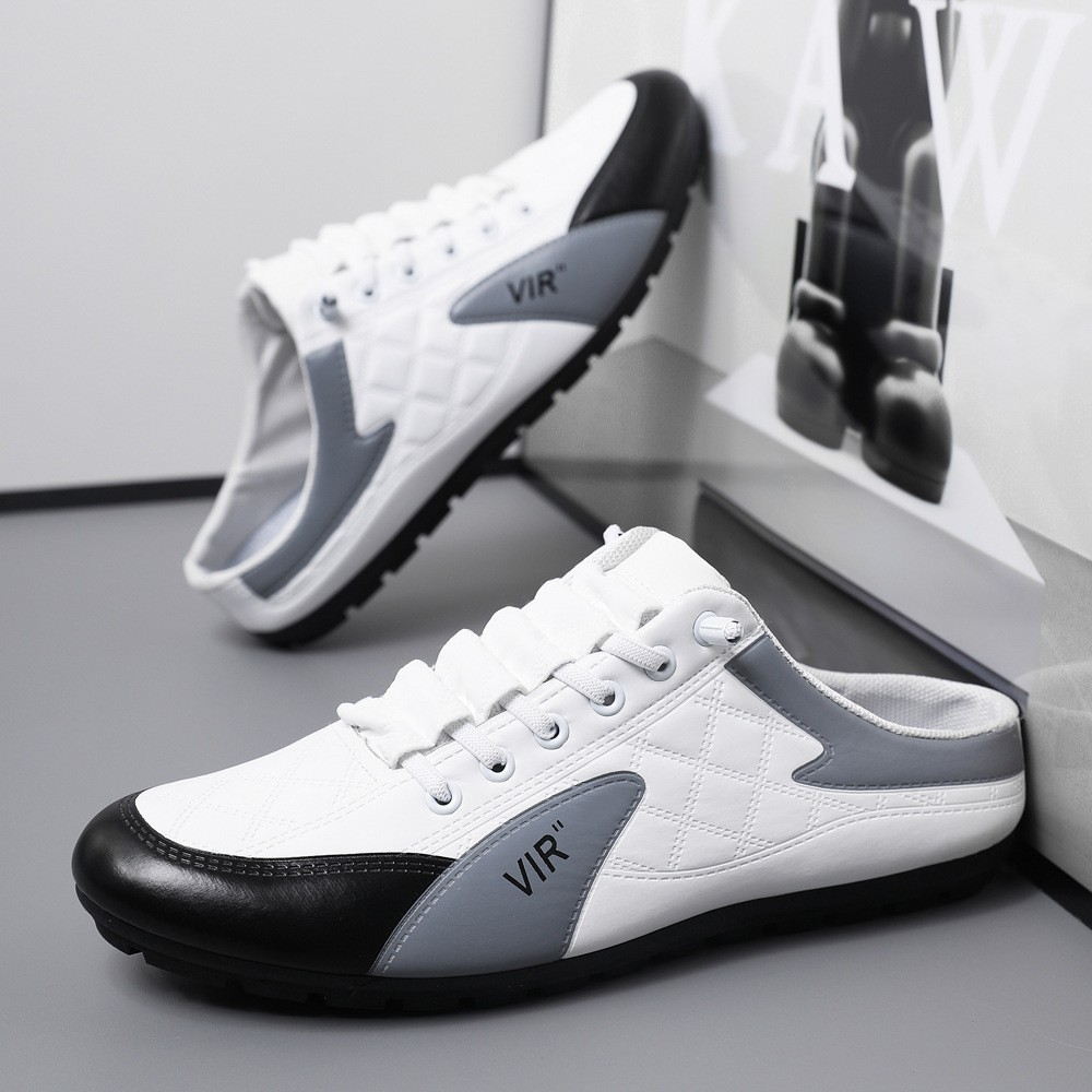 Men’s Breathable Mesh Slip-On Half Slippers-50%OFF