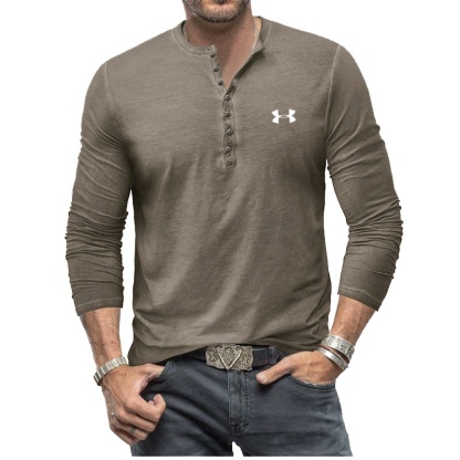 🛒Men's Henley Vintage Long Sleeve T-Shirt