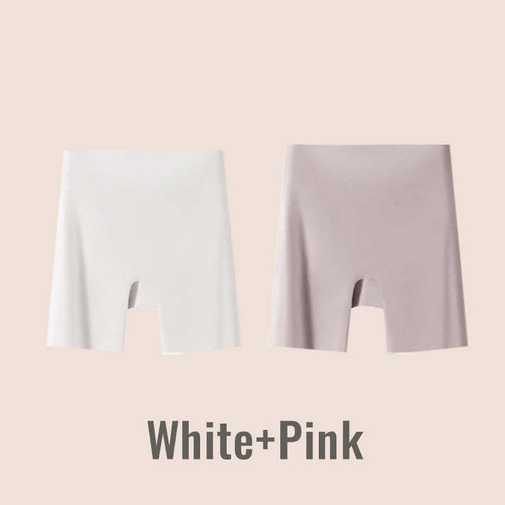 Women High-waist Ice Silk Underwear with Tummy-control Hip-lifting