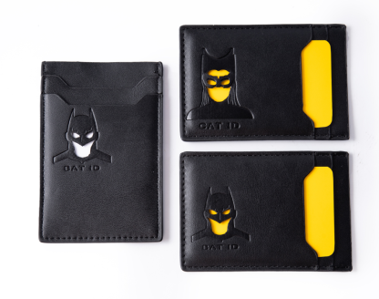 Minimalist Yet Bold – Bat ID RFID-Blocking Leather Wallet for Men