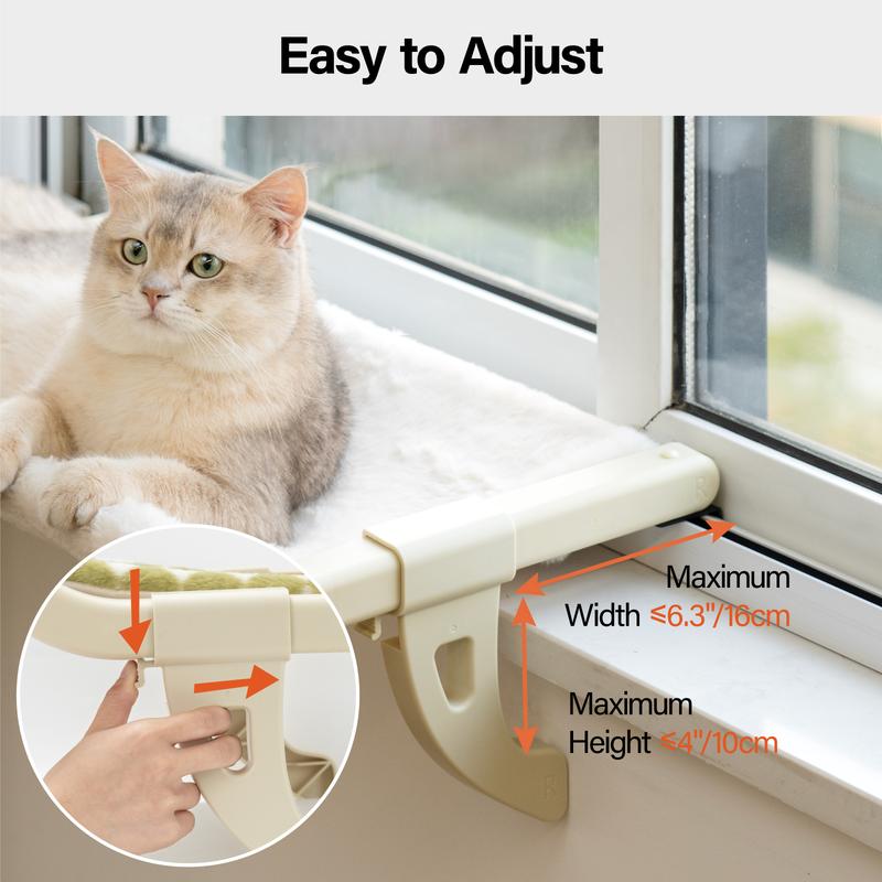 Cat Window Perch — Adjustable window/bedside cat hammock with removable covers.