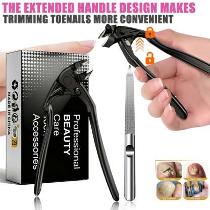 🔥BUY 1 GET 1 FREE✂️ Black Curved Nail Clipper – Ergonomic & Easy for Seniors 🖤