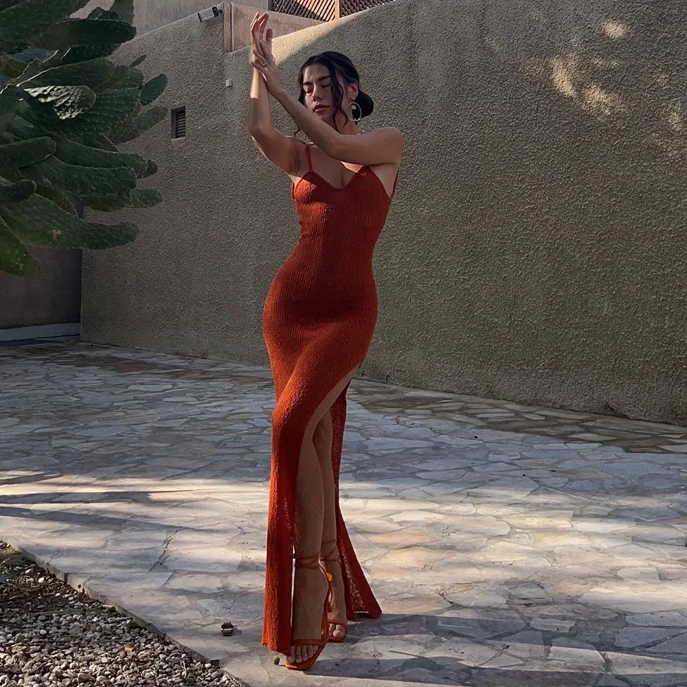 Sexy long dress for Christmas dinner