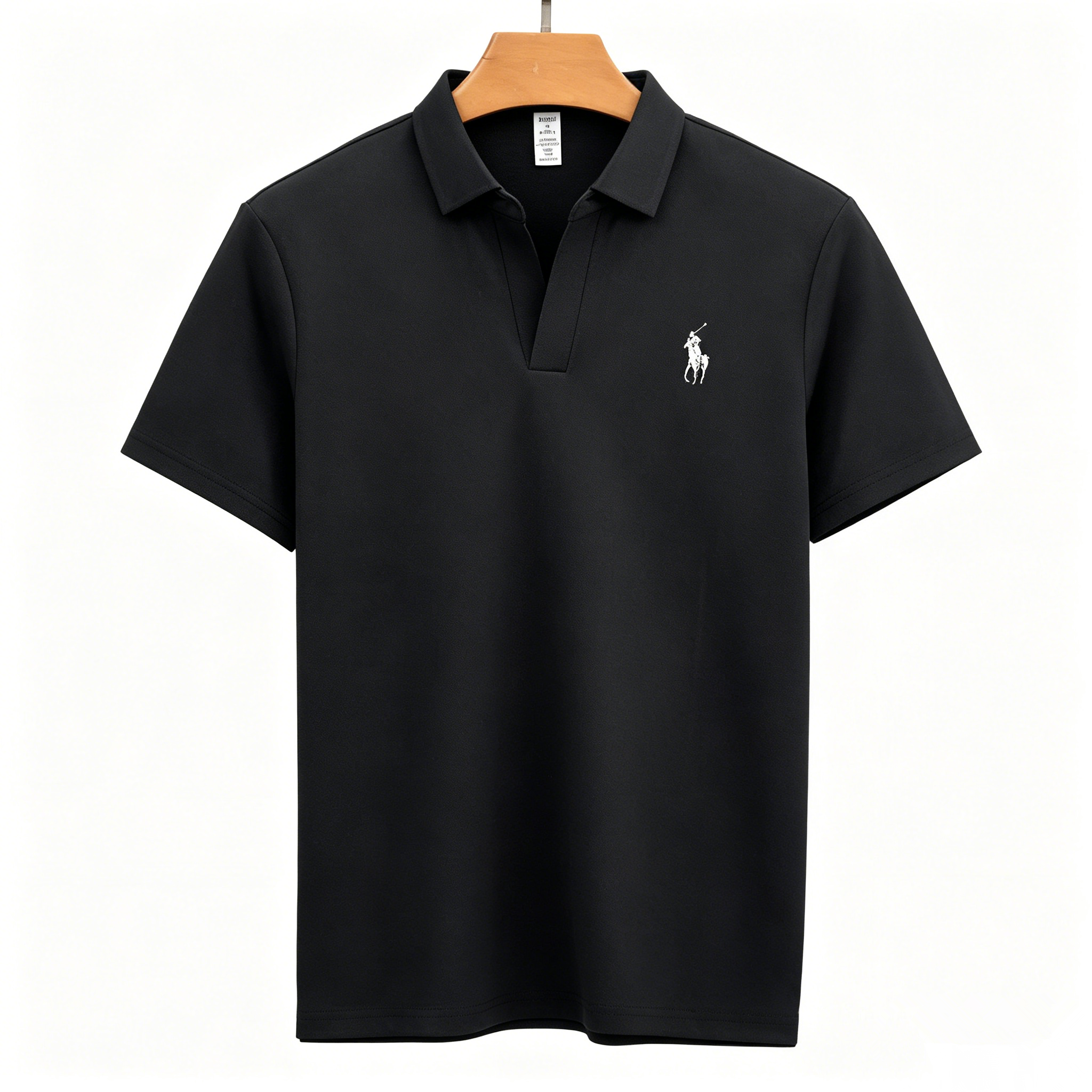 Men's classic short-sleeved V-neck polo shirt