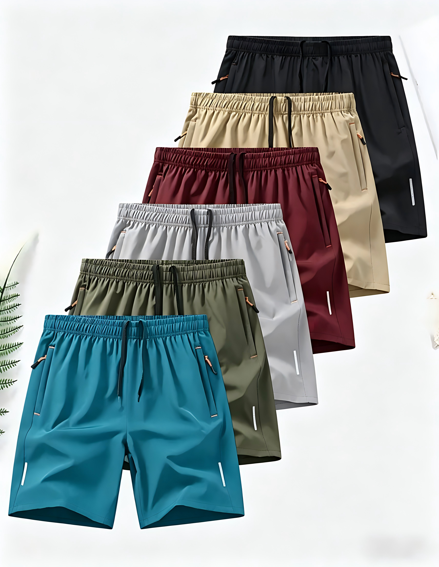 ✨ 6pc Men's Ice Silk Beach Shorts 🔥 On Sale