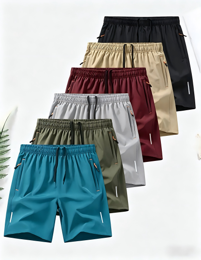 ✨ 6pc Men's Ice Silk Beach Shorts 🔥 On Sale
