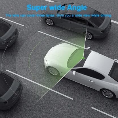 1080P 2 Cameras Dash Cam W/ IR Night Vision, Loop Recording & 2" IPS Screen