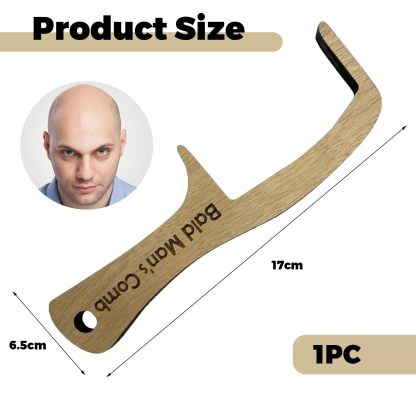 Bald Man Wooden Comb – Funny Gift for Laughs
