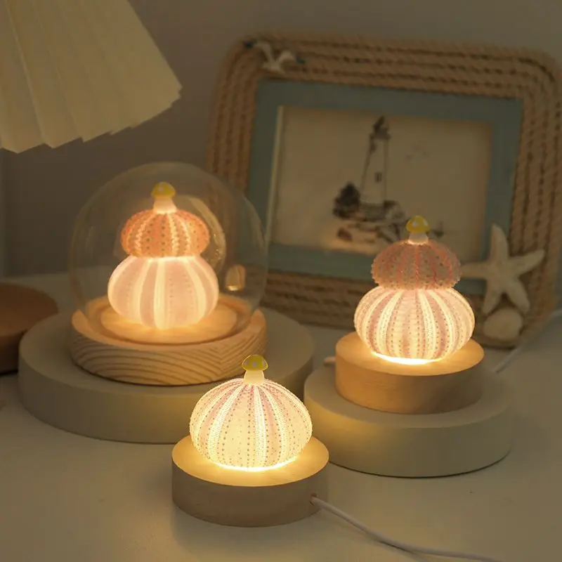 Christmas gift, shell mushroom night light