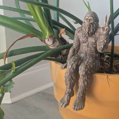 Bigfoot Peace Sign Sasquatch Yeti Statue