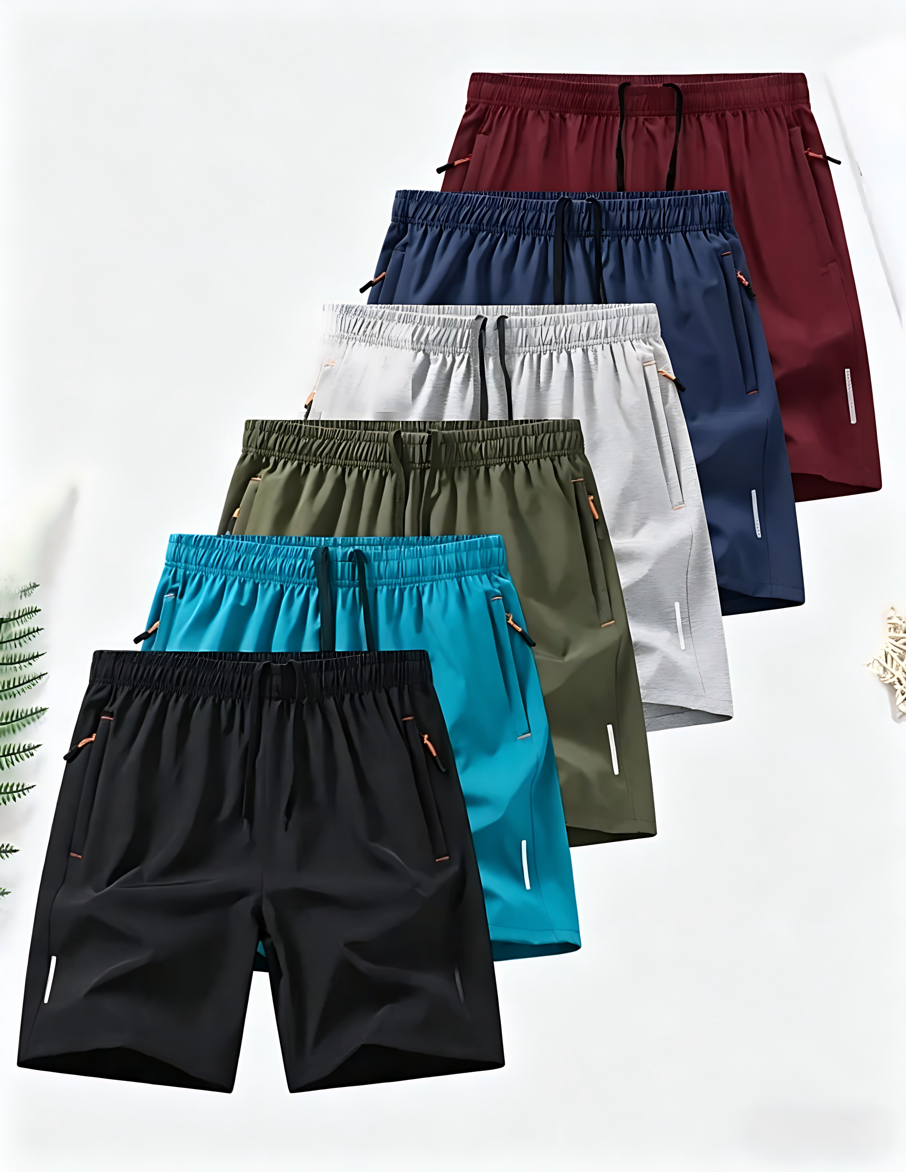 ✨ 6pc Men's Ice Silk Beach Shorts 🔥 On Sale