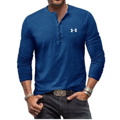 🛒Men's Henley Vintage Long Sleeve T-Shirt