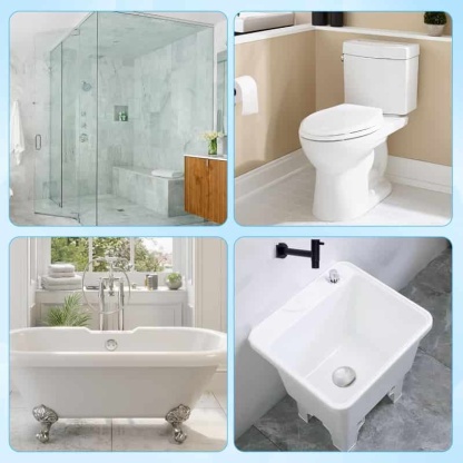 Disposable Toilet Brush Set with Built-In Cleaner & 24 Refills-XDX