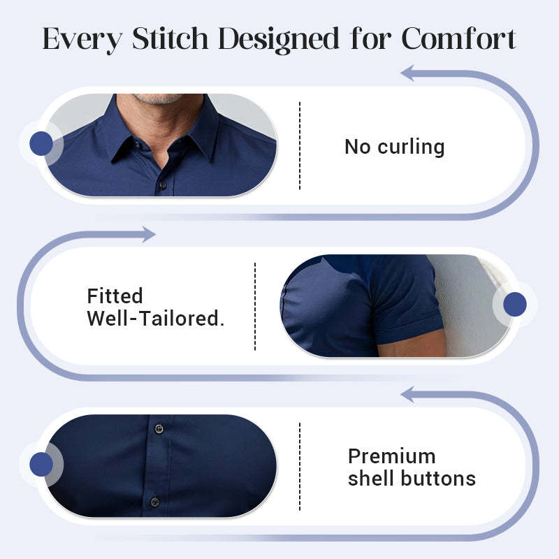 🏖️Summer cool-down deal: just $29.95! 😎🇬🇧  Men's Non-Iron Shirts – Wrinkle-Free, Comfortable All Day & Perfect for Business or Casual👔✨