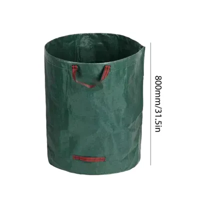 60L-500L Garden Waste Bag Foldable Reusable Trash Sack Large Capacity Garbage Container Leaf Grass Waste Storage Bag