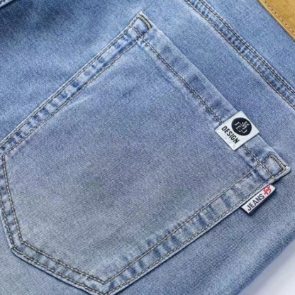 Lyocell Tencel Jeans Men's Pants 2025 New Straight Blast Casual Denim Pants