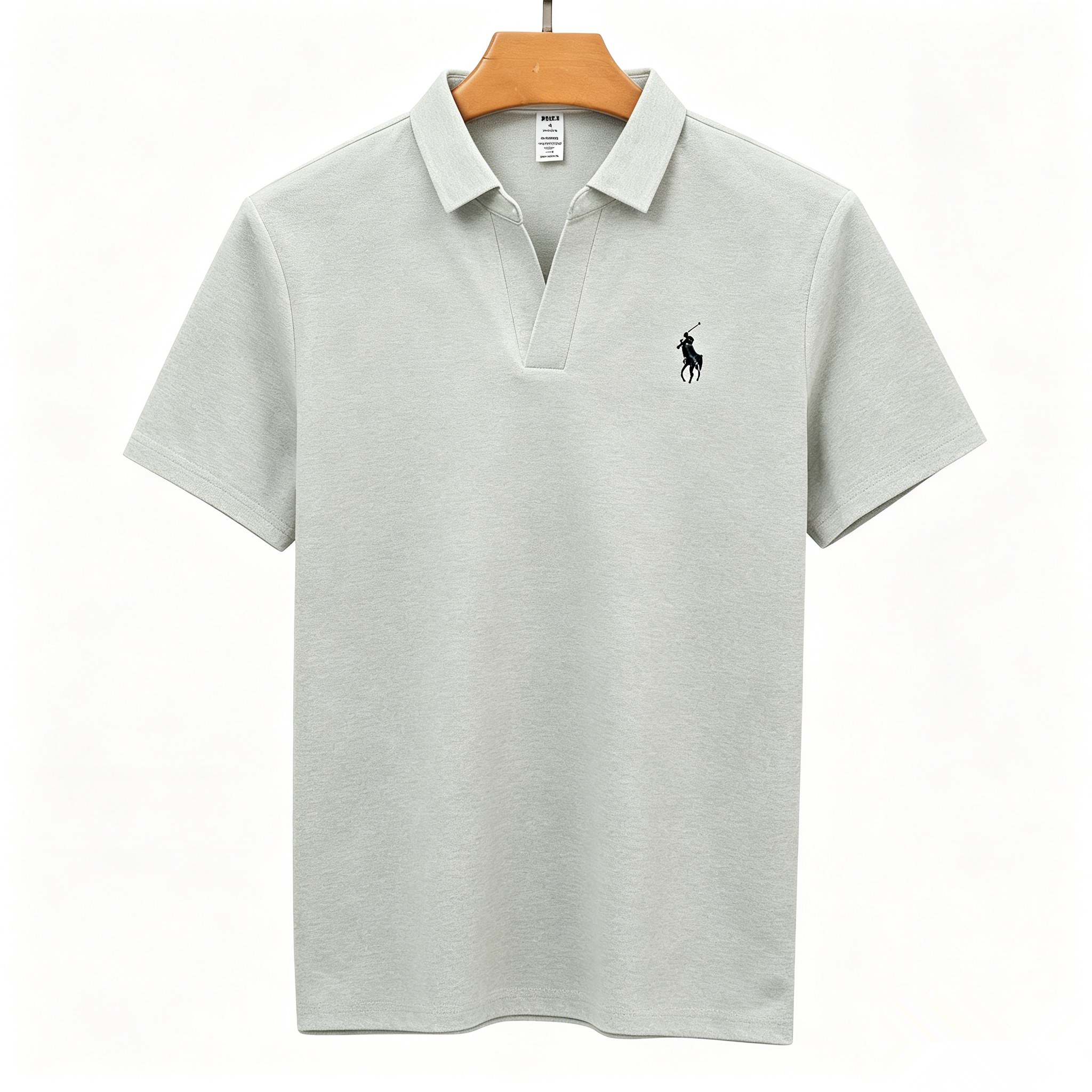Men's classic short-sleeved V-neck polo shirt