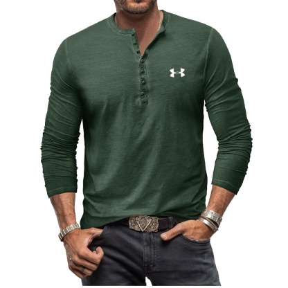🛒Men's Henley Vintage Long Sleeve T-Shirt