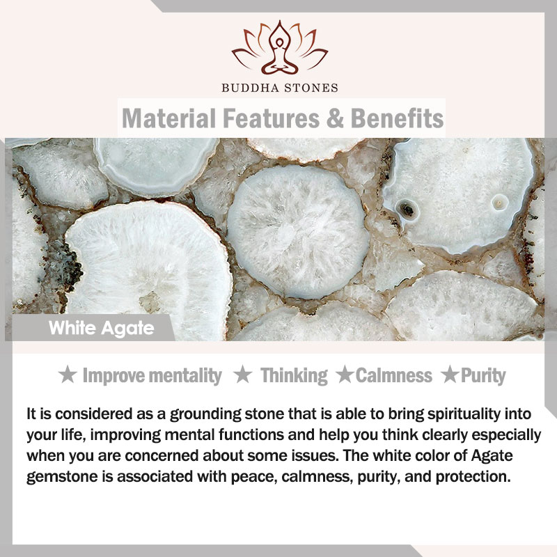 Buddha Stones White Agate Red Agate Luck Wrist Mala Tassels Pocket Mala Car Decoration Wrist Mala&Decorations BS 1