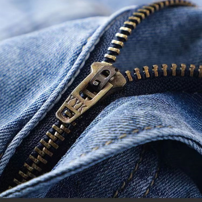 Lyocell Tencel Jeans Men's Pants 2025 New Straight Blast Casual Denim Pants