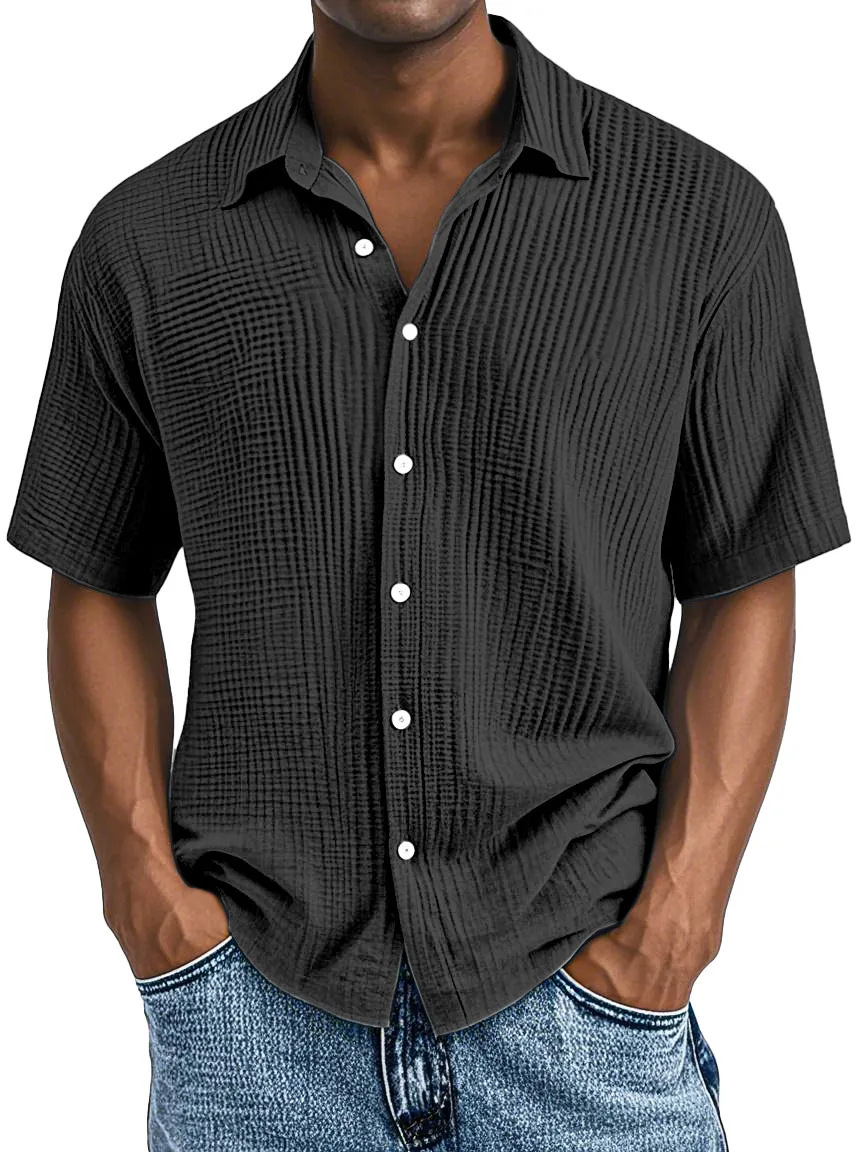 Men's Textured Short Sleeve Shirt