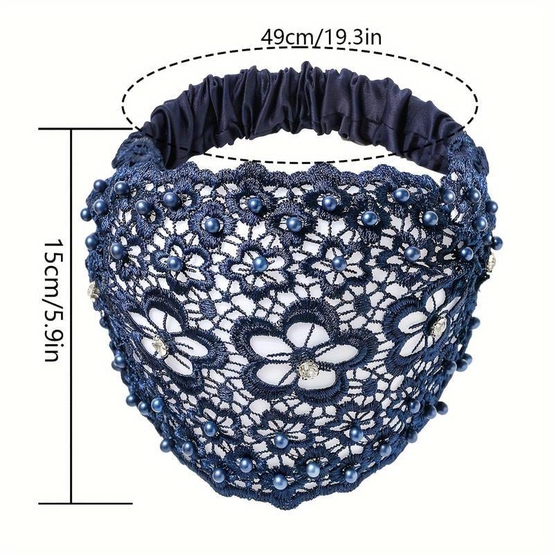 🔥Hot Sale Promotion 49% OFF🎁3pcs Set Boho-chic Crystal & Pearl Embellished Wide Headbands for Women – Luxury Hair Accessories, Ideal for Weddings, Vacations & Daily Styling