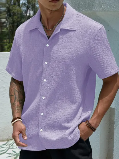 Men’s Textured Short Sleeve Shirt