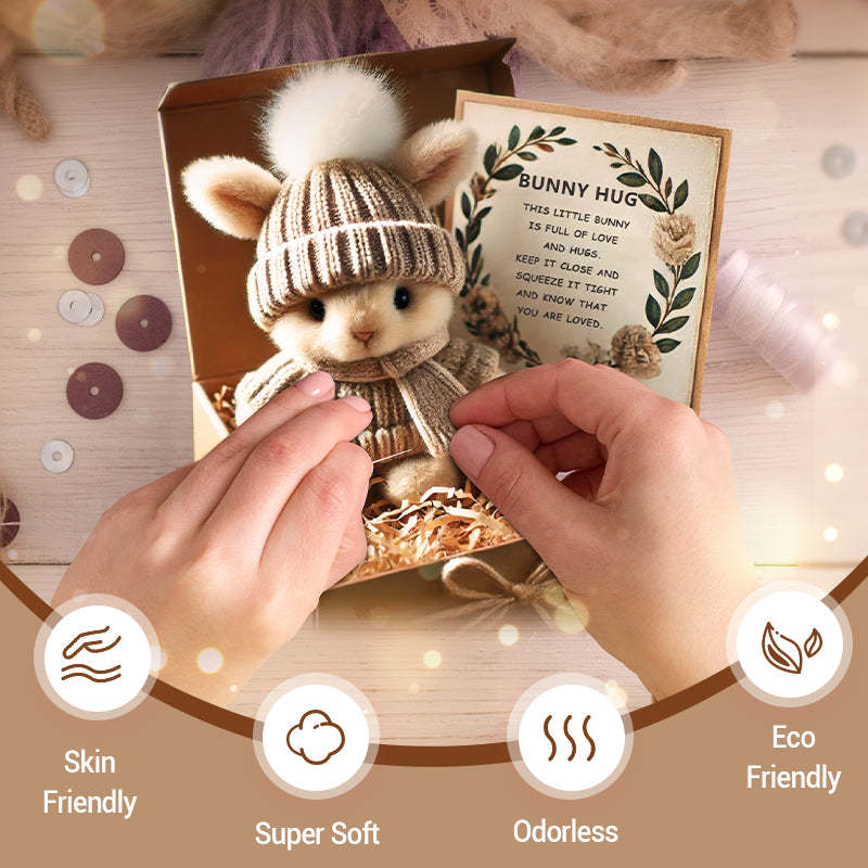 🔥Easter Hot Sale 38% OFF🐇- Handmade Mini Bunny Hug Cute Easter Gift🎁